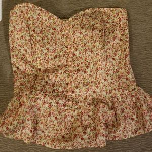 Floral tube top